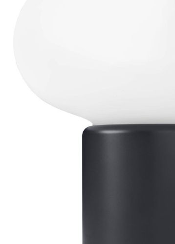 New Works Karl-Johan Portable Table Lamp H: 18 cm - Cold Black