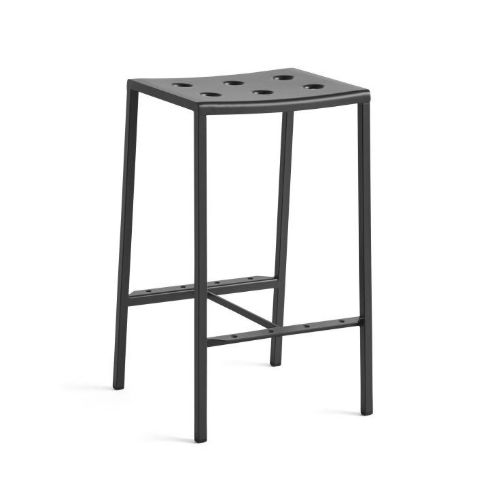 HAY Balcony Bar Stool Low H: 65 cm - Anthracite