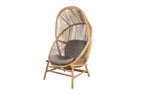 Cane-line Outdoor Hive Hængestol inkl. Stel og Hynder - Natural Teak/ Taupe