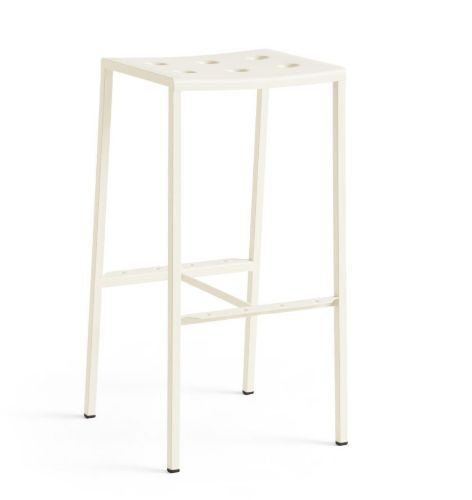 HAY Balcony Bar Stool High H: 75 cm - Chalk Beige