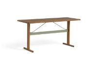 Billede af HAY Passerelle High Table 200x80x95 cm - Walnut/Thyme Green Crossbar