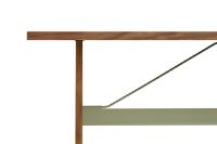 Billede af HAY Passerelle High Table 200x80x95 cm - Walnut/Thyme Green Crossbar