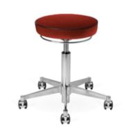 Billede af Vermund VL67 Taburet  - Krom/Rød/Bordeaux