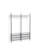 Billede af HAY Pier System 1022 2 Columns 162x209 cm - PS White Steel/Black Anodised Profiles/Chromed Wire Shelf