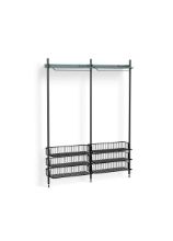 Billede af HAY Pier System 1022 2 Columns 162x209 cm - PS Blue Steel/Black Anodised Profiles/Anthracite Wire Shelf