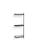 Billede af HAY Pier System 1030 Add-On 80x209 cm - PS Black Steel/Black Anodised Profiles/Anthracite Wire Shelf