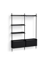 Billede af HAY Pier System 1082 2 Columns 162x209 cm - PS Black Steel/Black Anodised Profiles