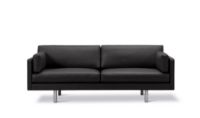 Billede af Erik Jørgensen EJ220 2062 2 Pers. Sofa 100 L: 212 cm - Sort Omni Læder/Krom