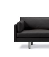 Billede af Erik Jørgensen EJ220 2062 2 Pers. Sofa 100 L: 212 cm - Sort Omni Læder/Krom