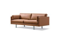 Billede af Erik Jørgensen EJ220 2062 2 Pers. Sofa 100 L: 212 cm - Cognac Omni Læder/Krom
