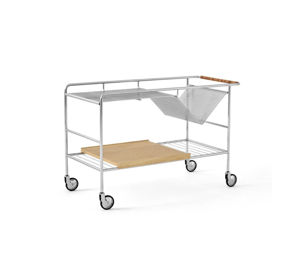 Billede af &Tradition Alima NDS1 Barvogn H: 59,4 cm - Chrome/Oak