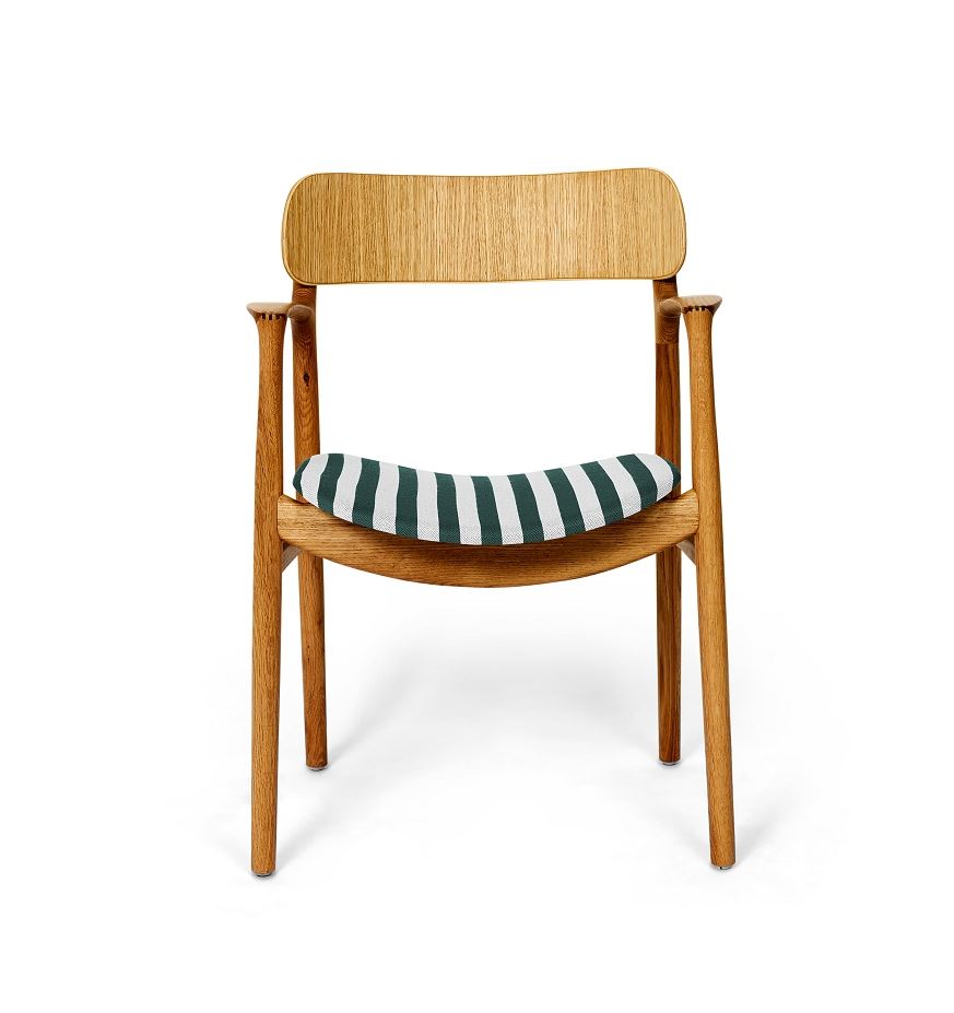 Billede af Bent Hansen Asger Stol M. Polstring H: 80 cm - Olieret Eg/Vils 22-100/151 