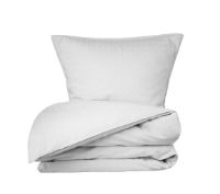 Billede af FDB Møbler R34 Tulipan Sengesæt m. knapper 140x220 cm - Hvid