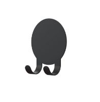 Billede af FROST NOVA2 Bruseskraber krog Ø: 5 cm - Mat Sort