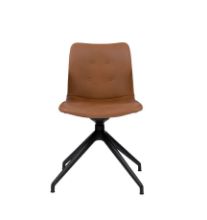 Billede af Bent Hansen Primum Dynamic Chair   - Black Powder Coated Steel/Zenso 3 Cognac Leather 223