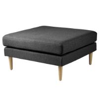 Billede af FDB Møbler L42 Firhøj Puf 90X90 cm - Mørkegrå