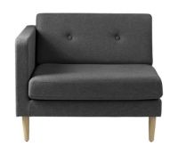 Billede af FDB Møbler L42 Firhøj Venstre Sofamodul B: 92 cm - Mørkegrå