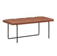 Billede af Wendelbo Tip Toe Bench Medium L: 110 cm - Black Powder Coated Steel/Parma Col. Cognac
