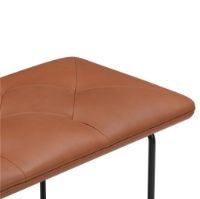 Billede af Wendelbo Tip Toe Bench Medium L: 110 cm - Black Powder Coated Steel/Parma Col. Cognac