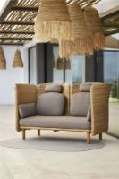 Billede af Cane-line Outdoor Arch 2 pers. Sofa Modul B: 148 cm - Natural/Grå