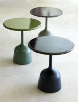 Billede af Cane-line Outdoor Glaze Sofabord Lille Ø: 45 cm - Olive Green/Taupe