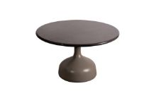 Billede af Cane-line Outdoor Glaze Sofabord Stor Ø: 70 cm - Taupe/Black