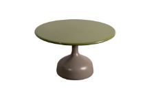 Billede af Cane-line Outdoor Glaze Sofabord Stor Ø: 70 cm - Taupe/Green