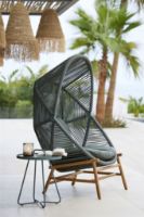 Billede af Cane-line Outdoor Hive Hængestol inkl. Stel og Hynder - Dusty Green/Teak/Taupe