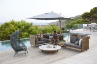 Billede af Cane-line Outdoor Hive Hængestol inkl. Stel og Hynder - Natural Teak/ Taupe