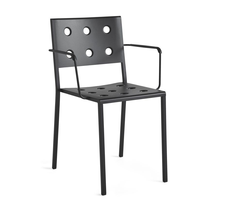 Billede af HAY Balcony Dining Armchair SH: 46 cm - Anthracite