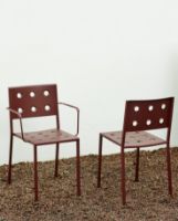 Billede af HAY Balcony Dining Armchair SH: 46 cm - Iron Red