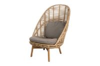 Billede af Cane-line Outdoor Hive Highback Stol inkl. Hynder SH: 35 cm - Natural/Taupe