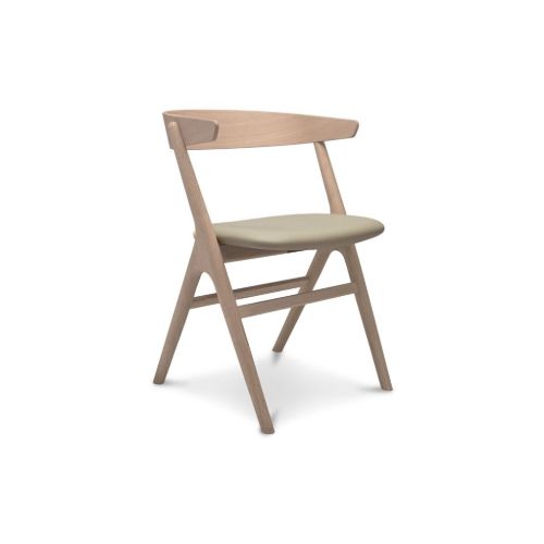 Sibast Furniture No 9 Dining Chair SH: 45 - White Oiled Oak/Aniline Silk Light Grey 0250 - 854