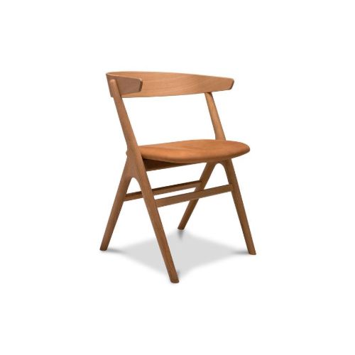 Sibast Furniture No 9 Dining Chair SH: 45 - Oiled Oak/Aniline Leather Silk Cognac 0250 - 250