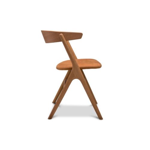 Sibast Furniture No 9 Dining Chair SH: 45 - Oiled Oak/Aniline Leather Silk Cognac 0250 - 250