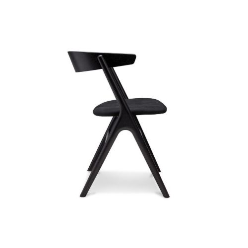 Sibast Furniture No 9 Dining Chair SH: 45 - Black Oak/Leather Solid Black 40509
