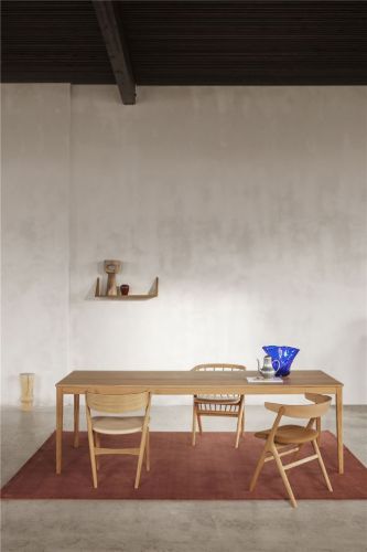 Sibast Furniture No 7 Dining Chair SH: 45 cm - White Oiled Oak/Aniline Silk Light Grey 0250 - 854