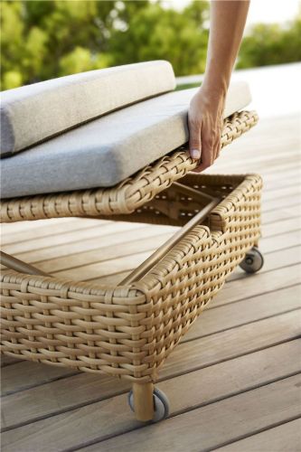Cane-line Outdoor Rest Solvogn Single L: 197 cm - Natural Weave