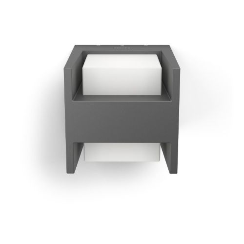 PHILIPS Arbour Væglampe H: 13 cm - Antracitgrå/Aluminium