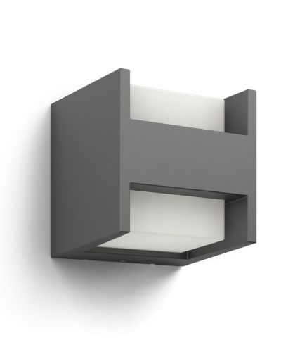PHILIPS Arbour Væglampe H: 13 cm - Antracitgrå/Aluminium