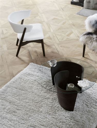 Sibast Furniture No 7 Loungebord Ø: 90 cm - Mørkolieret Eg/Glas