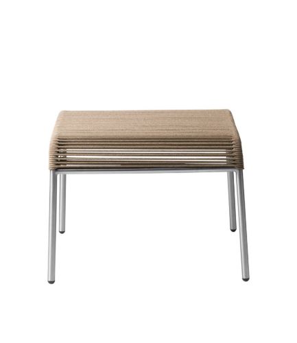 FDB Møbler M20S Teglgård Snore Skammel 36x50x50 cm - Rustfrit Stål/Brun Meleret