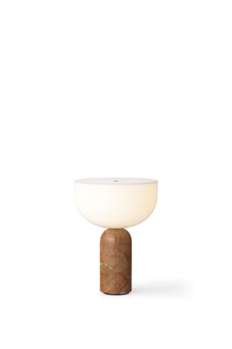 New Works Kizu Portable Table Lamp Ø: 18 cm - Breccia Pernice Marble/White Acrylic
