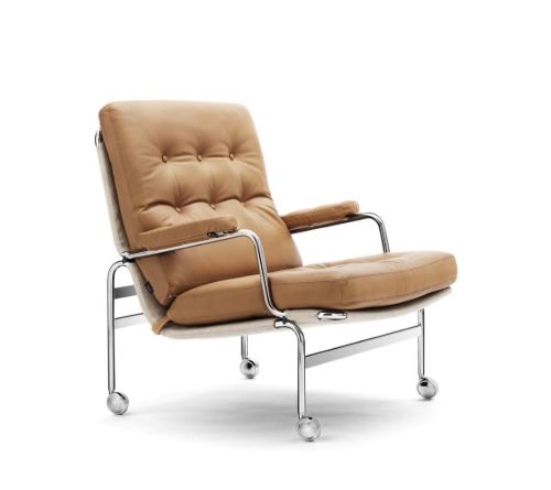DUX Karin Lænestol SH: 41 cm - Camel/Læder