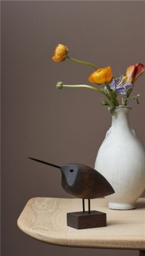 Warm Nordic Beak Bird Awake Snipe 13x18,5 cm - Røget Eg