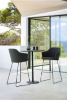 Billede af Cane-line Outdoor Choice Barstol H: 117 - Black Sled Steel/White