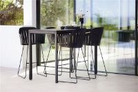 Billede af Cane-line Outdoor Choice Barstol H: 117 - Black Sled Steel/White