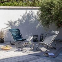 Billede af Lafuma Deckchair Maxi Transat Plus  BeComfort - Bleu Encre: FORUDBESTIL 2026