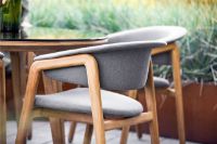 Billede af Cane-line Outdoor Luna Stol SH: 46 cm - Teak/Grey