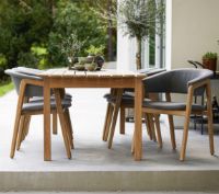 Billede af Cane-line Outdoor Luna Stol SH: 46 cm - Teak/Grey